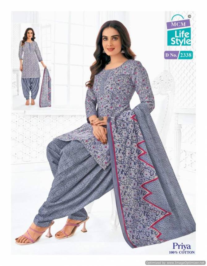 Priya Vol 23 By MCM Lifestyle Daily Wear Printed Cotton Dress Material Wholesale Market In Surat